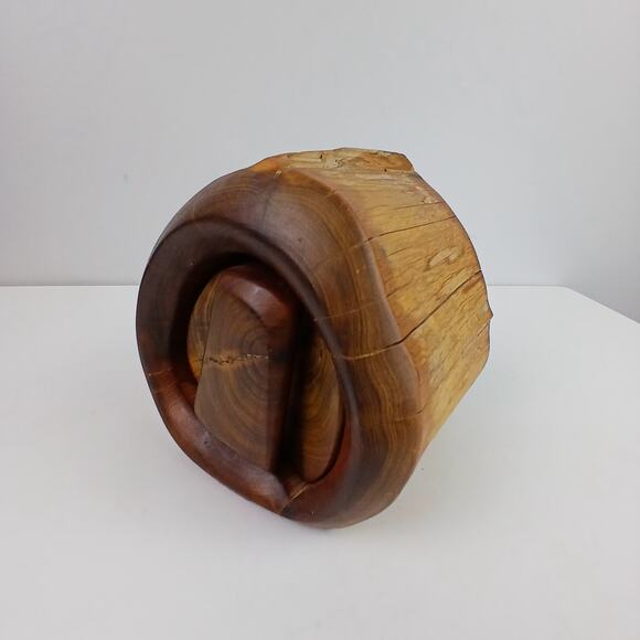 VTG Artisan Made Wooden Stash Box /Organic Natural Wood Design/ Hidden Drawer - Picture 9 of 13